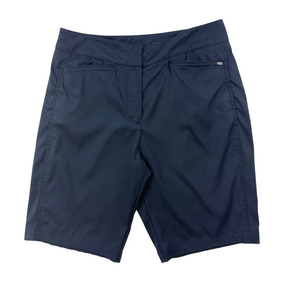 TAIL Golf Shorts Womens Size 6 Zip Up Navy Blue Pockets Athleisure Activewear